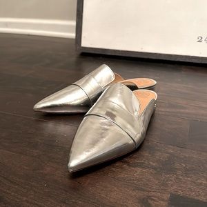 NIB Tory Burch silver mules size 9.5